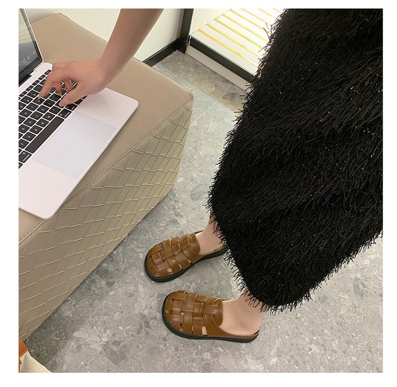 여성 발편한 사계절 여성뮬슬리퍼형샌들