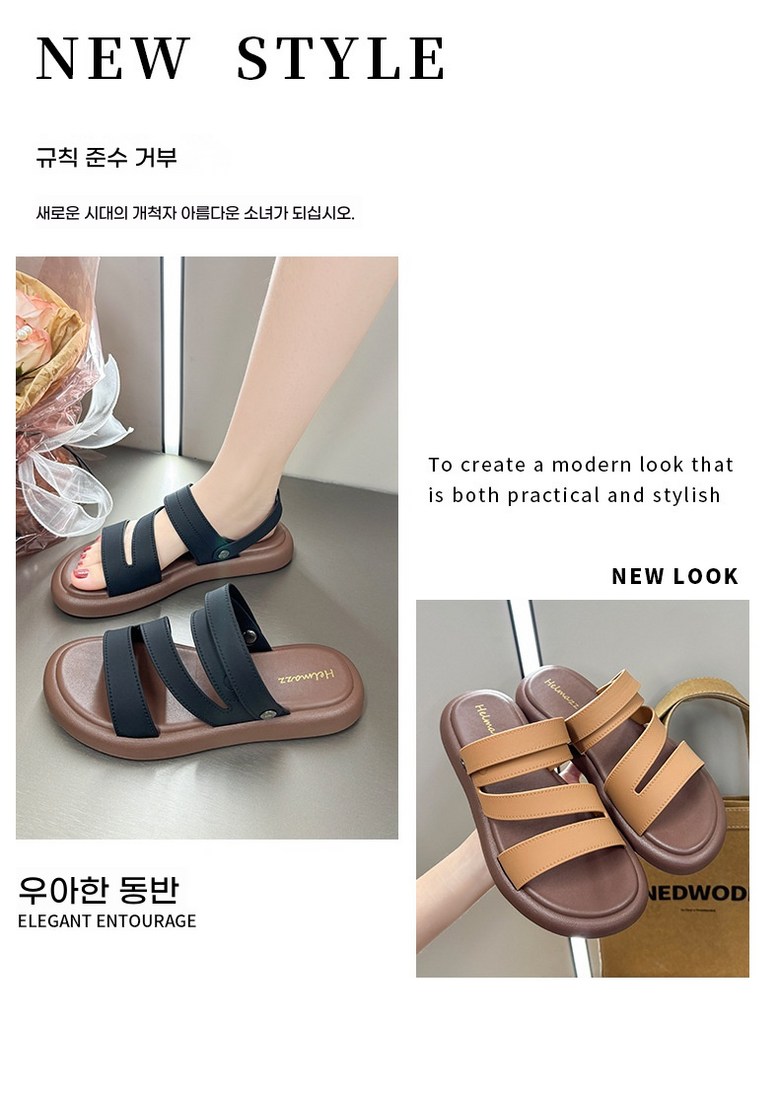 여름 여성 슬리퍼 여성뮬슬리퍼형샌들