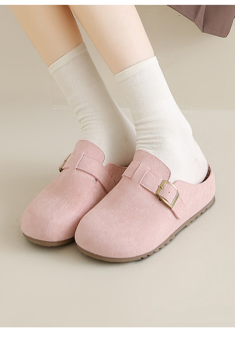 여성 발편한 플랫 여성뮬슬리퍼형샌들