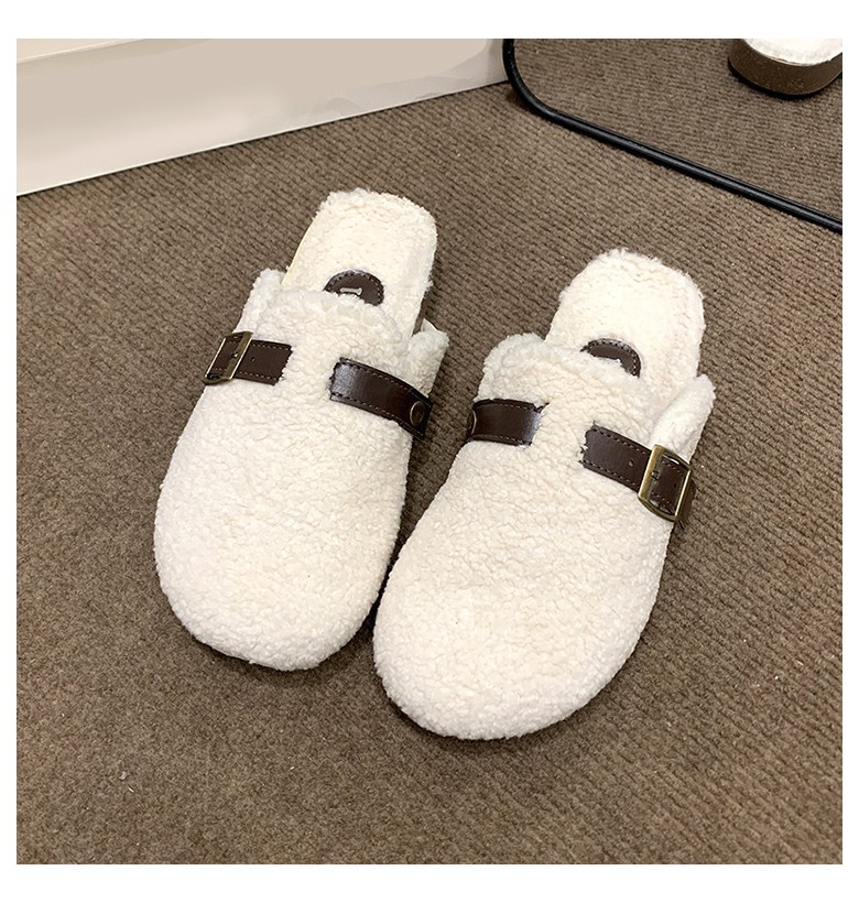 여성 따뜻한 뮬 여성뮬슬리퍼형샌들