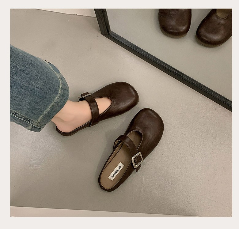 여성 버클 뮬 여성뮬슬리퍼형샌들