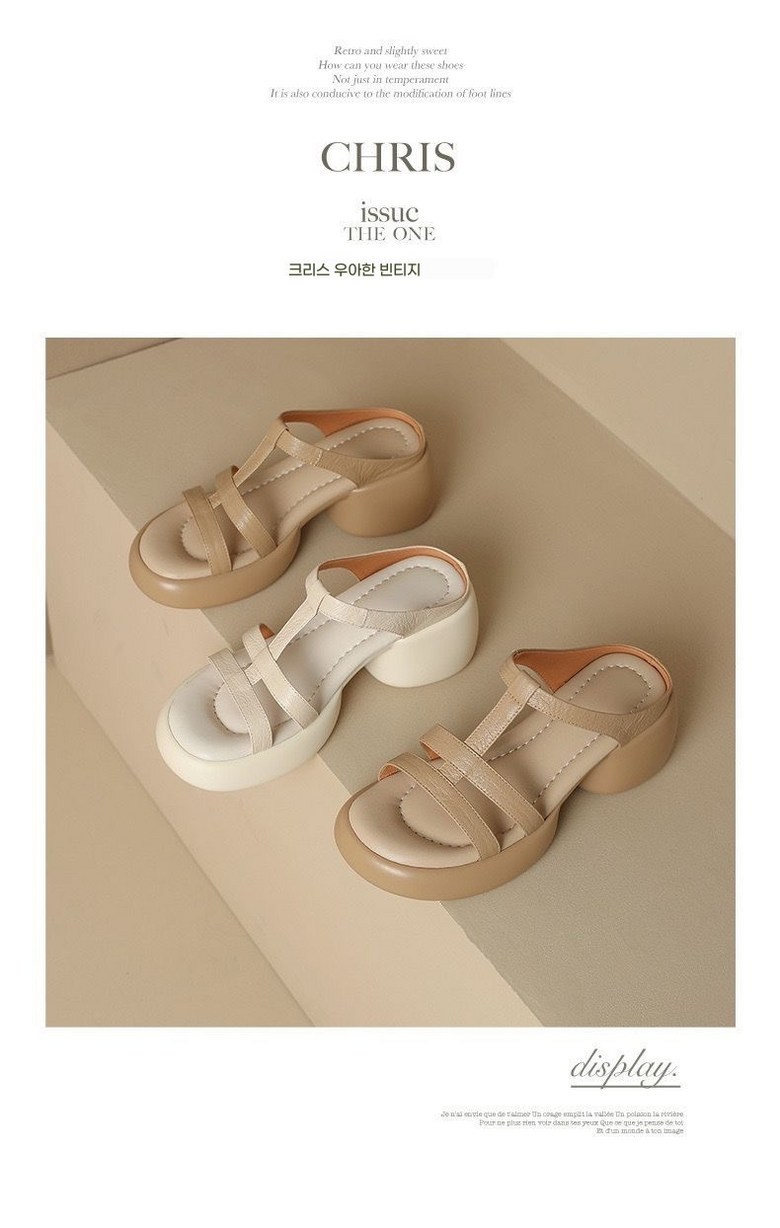 여성 여름 샌들 여성뮬슬리퍼형샌들