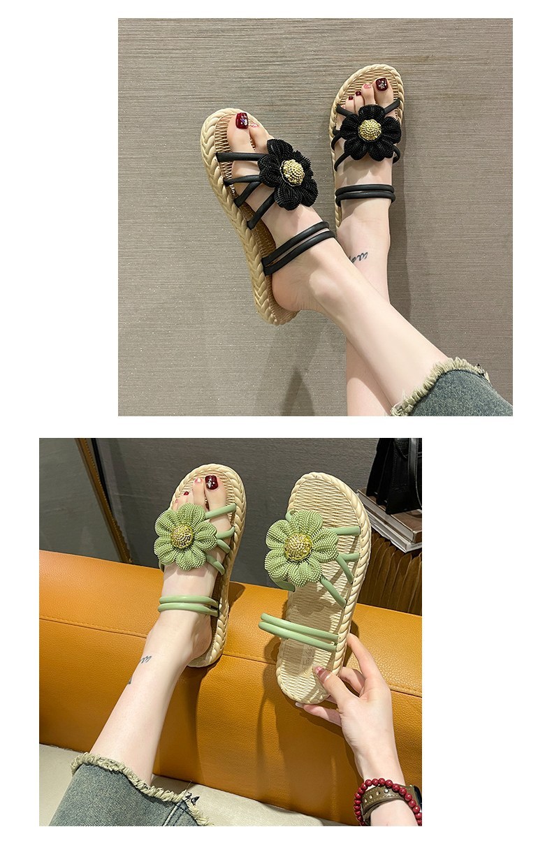 여성여름샌들 발편한샌들 외출 여성뮬슬리퍼형샌들