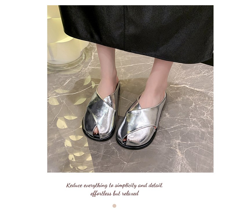 여성 트렌디 발편한 여성뮬슬리퍼형샌들