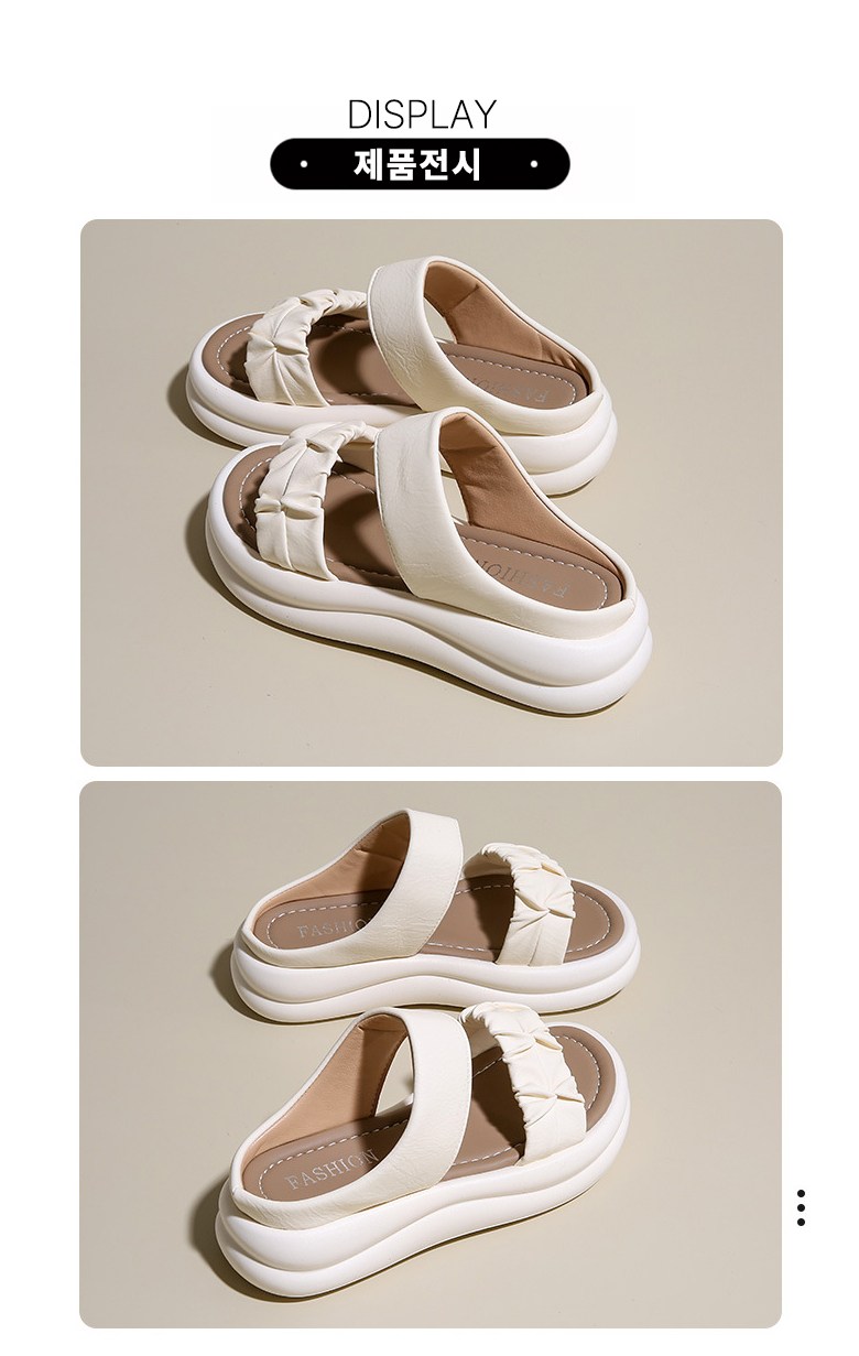 여성 발편한 샌들 여성뮬슬리퍼형샌들