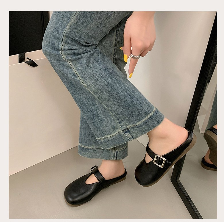 여성 버클 뮬 여성뮬슬리퍼형샌들