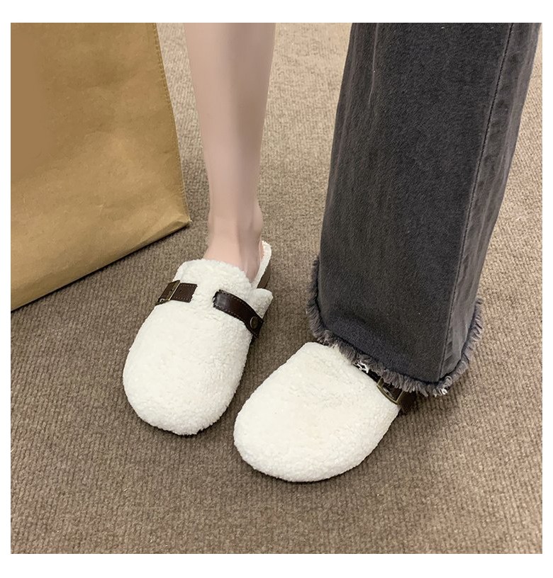 여성 따뜻한 뮬 여성뮬슬리퍼형샌들