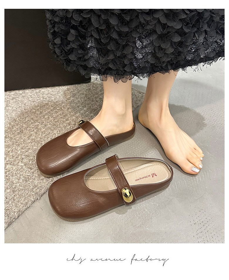 여성 발편한 뮬 여성뮬슬리퍼형샌들