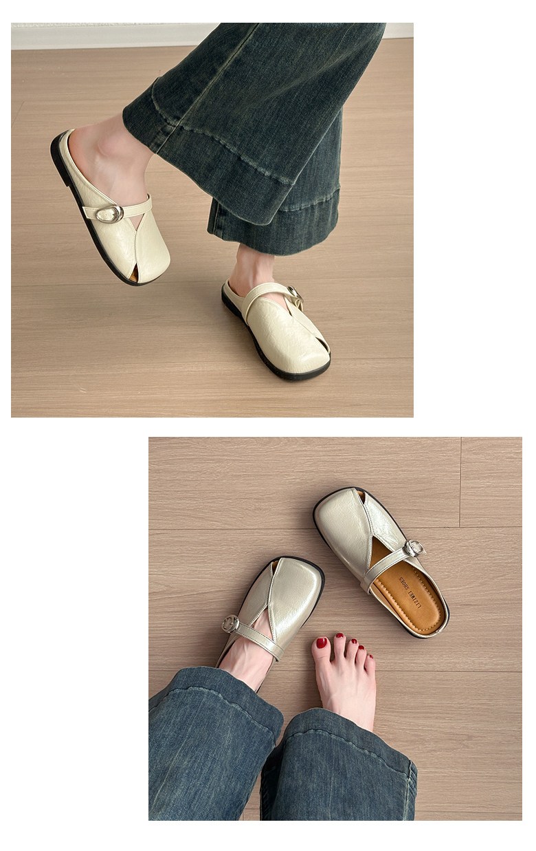 여성 편한 스트랩 여성뮬슬리퍼형샌들