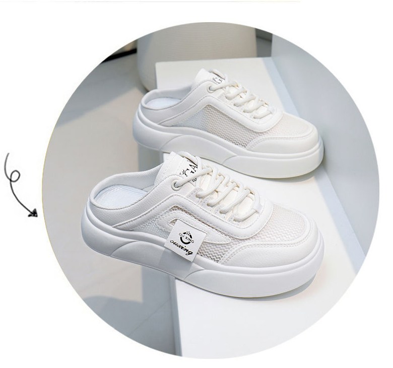 여성 발편한 메쉬 여성뮬슬리퍼형샌들