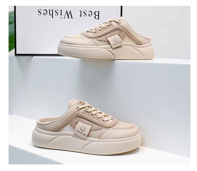 여성 발편한 메쉬 여성뮬슬리퍼형샌들