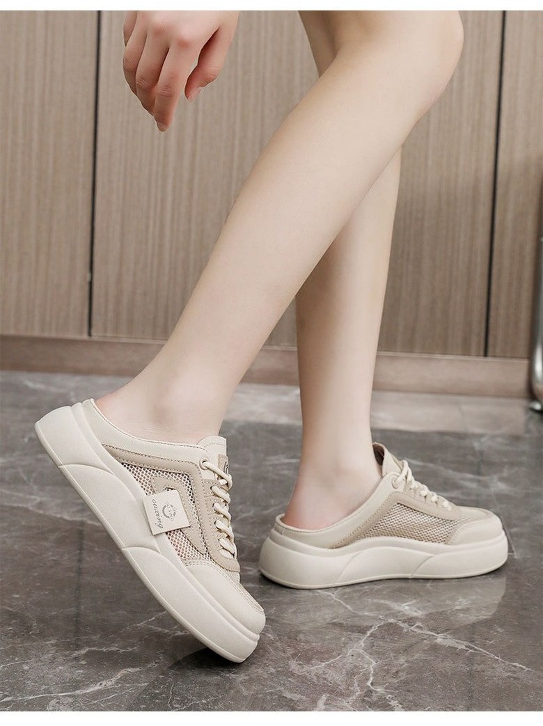 여성 발편한 메쉬 여성뮬슬리퍼형샌들