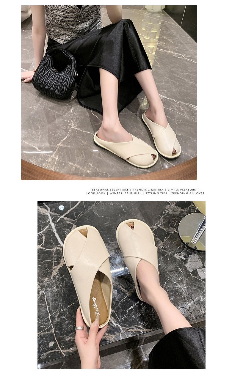 여성 트렌디 발편한 여성뮬슬리퍼형샌들