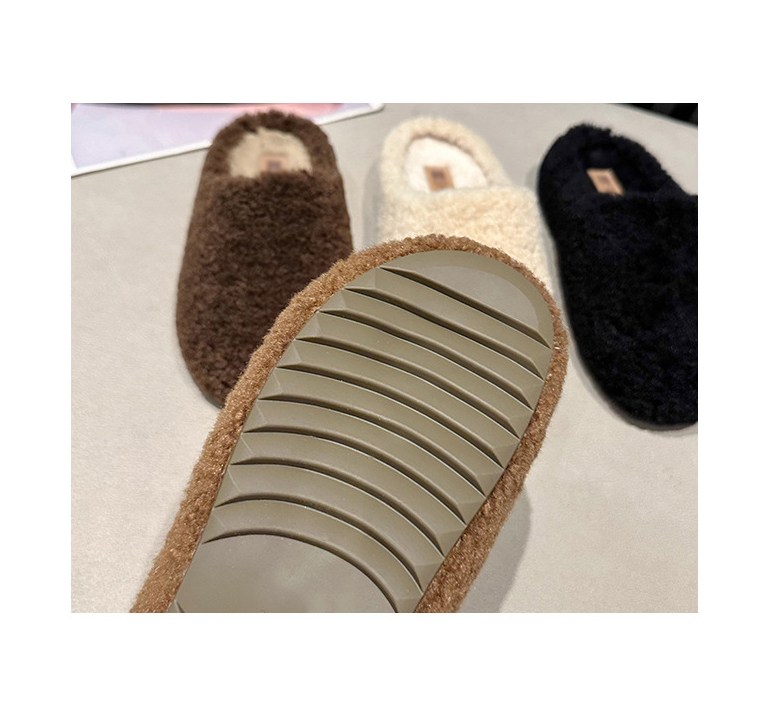 여성 발편한 털 여성뮬슬리퍼형샌들