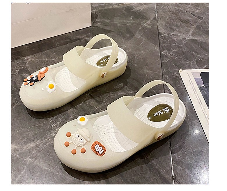 여성 발편한 캐릭터 여성뮬슬리퍼형샌들