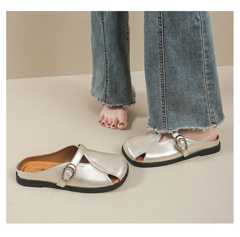 여성 편한 스트랩 여성뮬슬리퍼형샌들