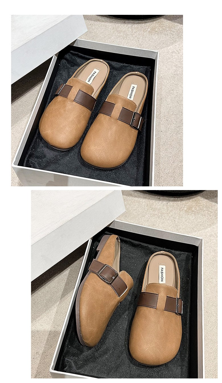 여성 발편한 반 여성뮬슬리퍼형샌들