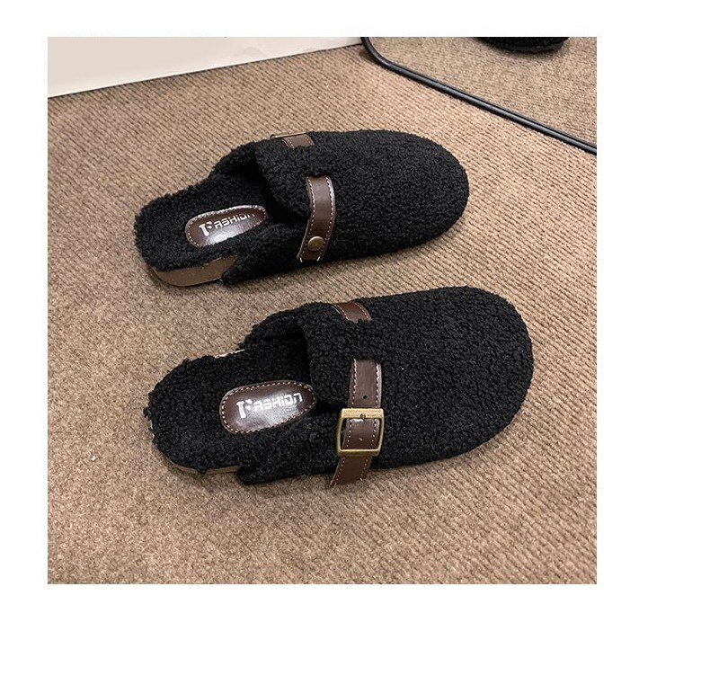 여성 따뜻한 뮬 여성뮬슬리퍼형샌들
