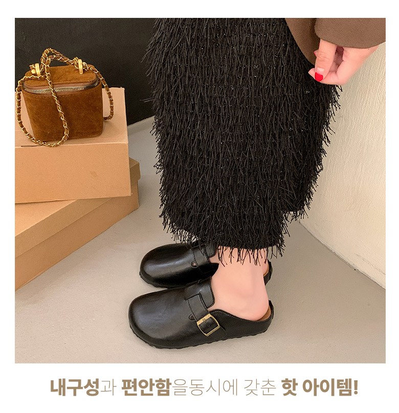 여성 발편한 뮬 여성뮬슬리퍼형샌들