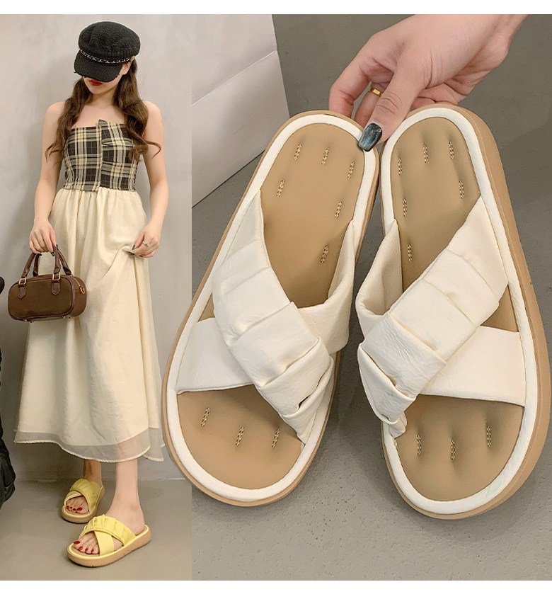 여성 발편한 스트랩 여성뮬슬리퍼형샌들