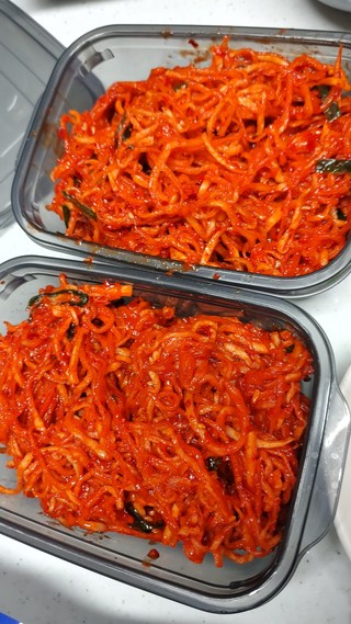 반찬단지 오그락지 클로즈업 사진