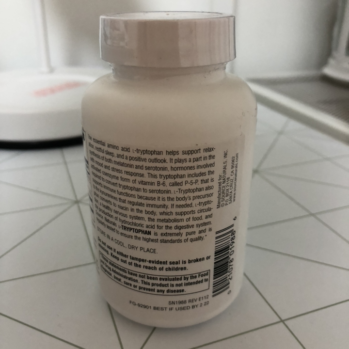 소스내츄럴스 L-트립토판 코엔자임 B-6 포함 500mg 타블렛 120정, 1개 이미지 4