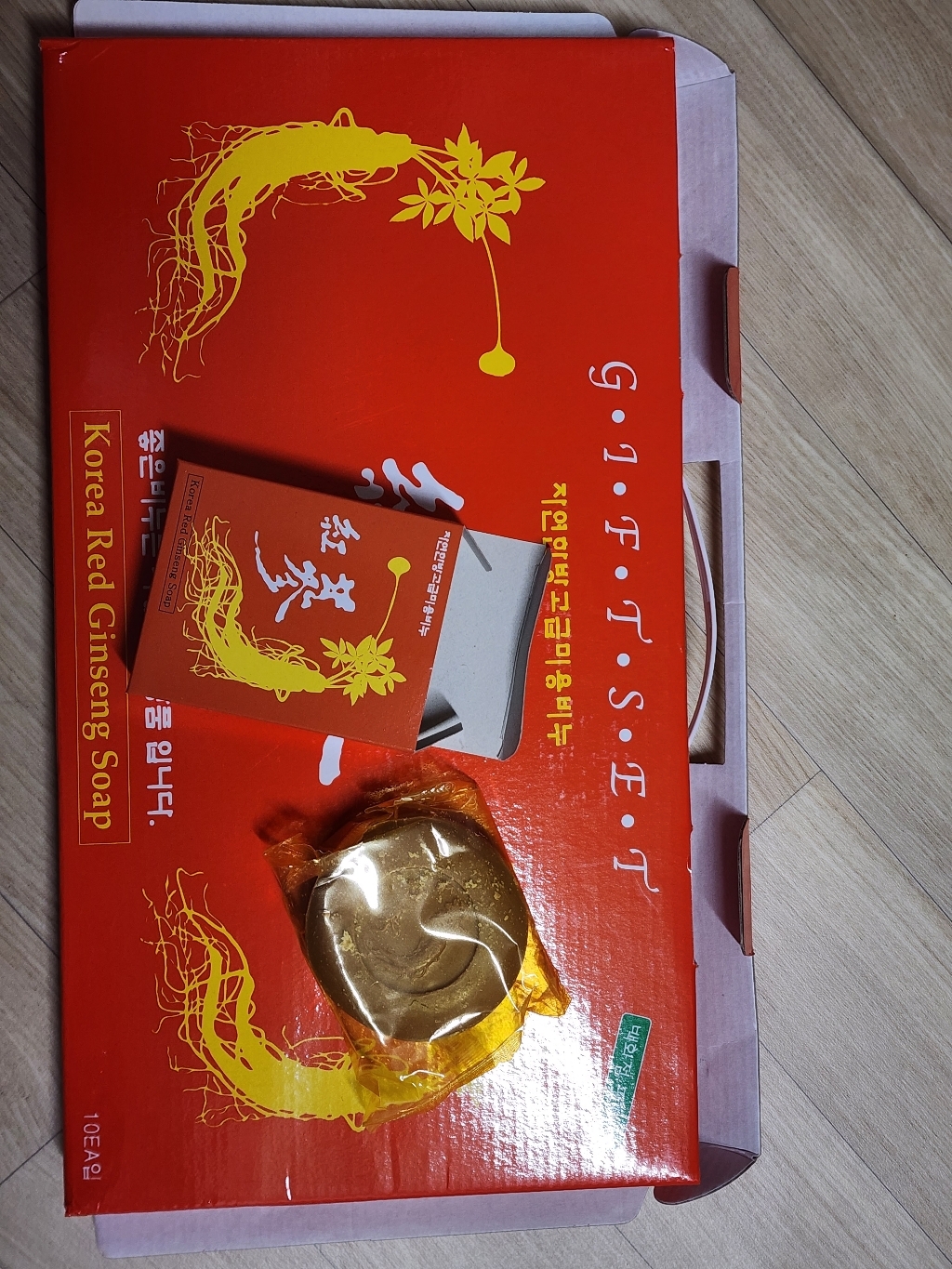천연세수비누 홍삼비누 ( 홍삼가방 95g * 10p ) 이미지 4