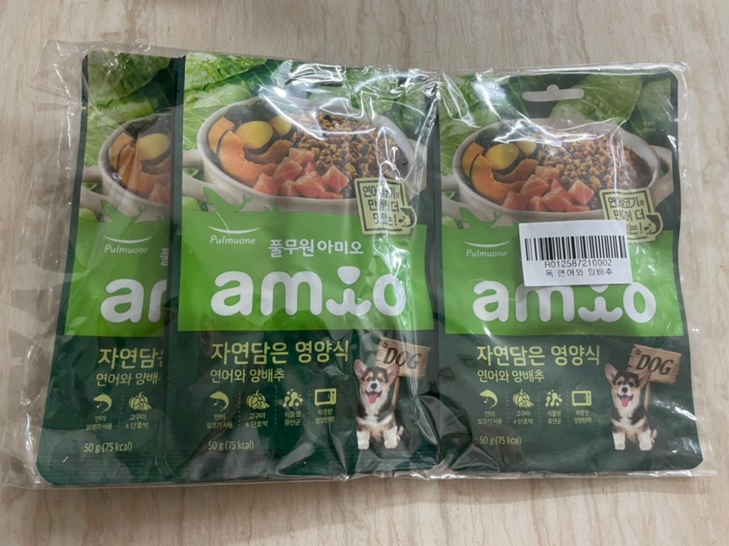 풀무원아미오 전연령 강아지 자연담은 삼계탕 습식사료 이미지 2