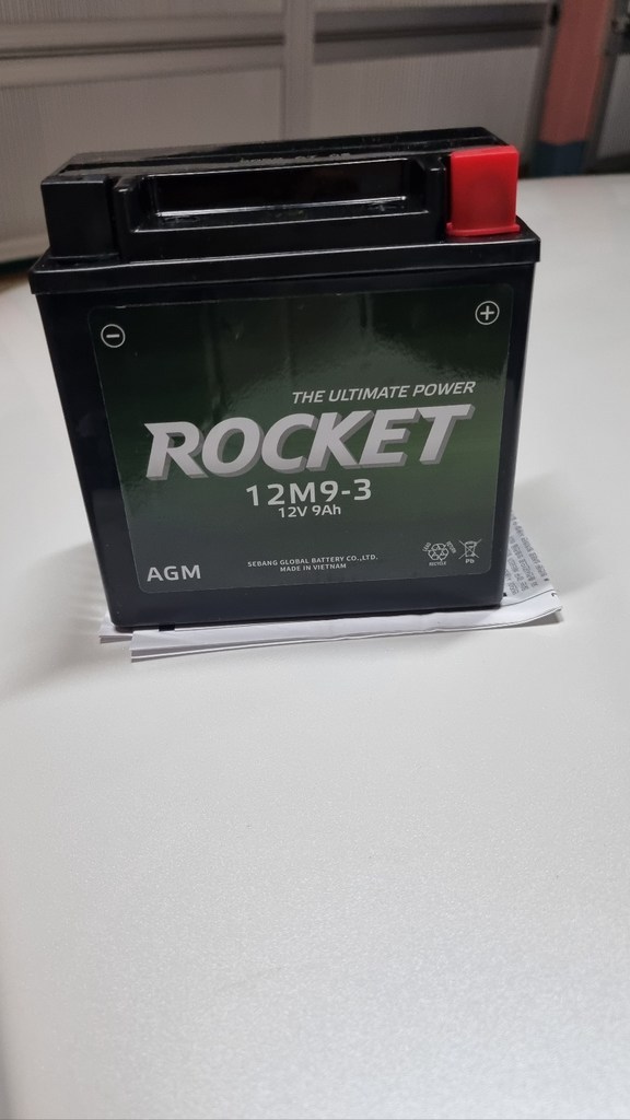 로케트 12M9-3 12V9A 아세아관리기 배터리 태광관리기 AGM 무보수배터리 이미지 3