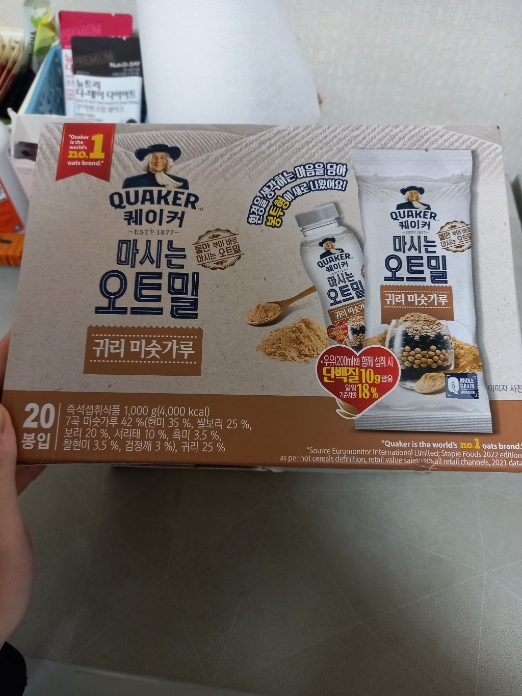 퀘이커 마시는 오트밀 귀리미숫가루 이미지 2