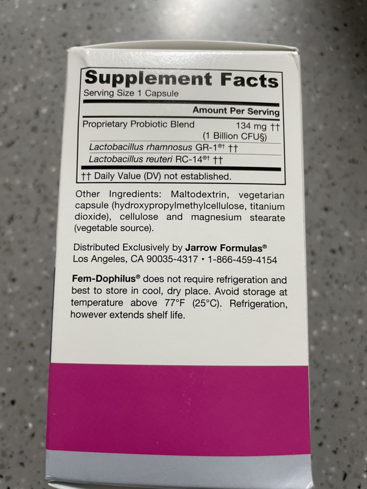 재로우 우먼스 펨 도필러스 프로바이오틱스 유산균 60정, 1개 이미지 4