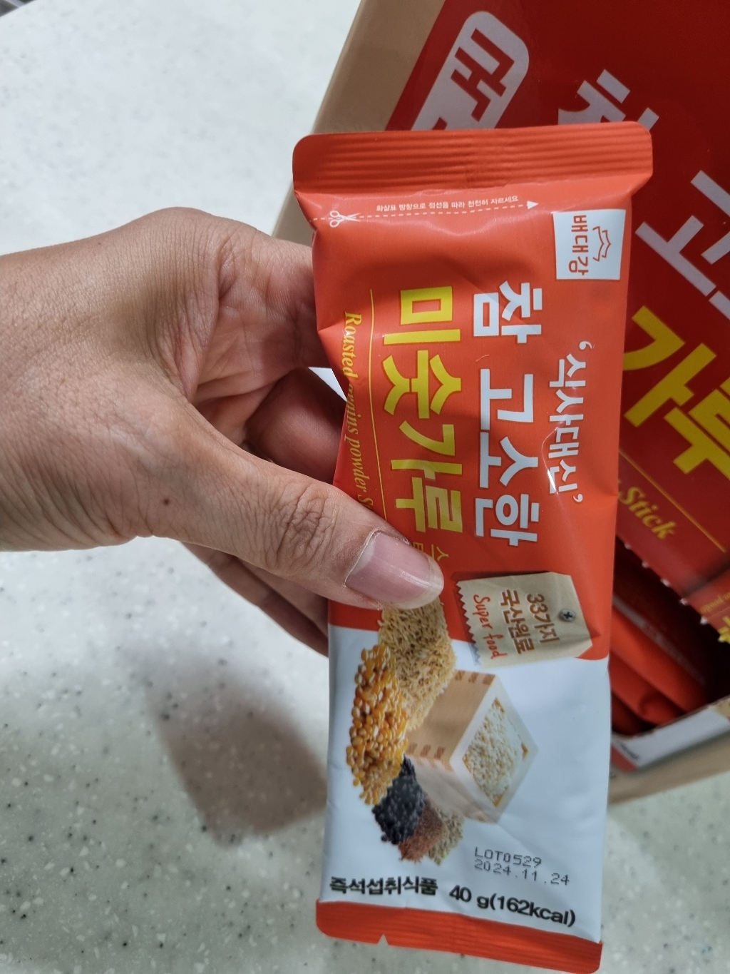 배대감 식사대신 참 고소한 미숫가루 스틱 1.2kg, 1개 솔직 후기 | 실사용자 리뷰 분석 - 상품 이미지 4