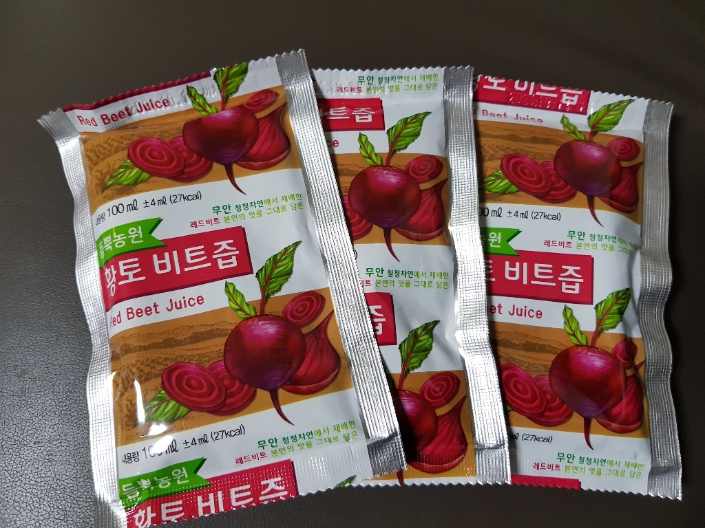 듬뿍농원 무안 황토 레드 비트즙 100ml 50팩 붉은맛이 살아 있는 국... 맛있게 먹은 솔직 후기 - 상품 이미지 4