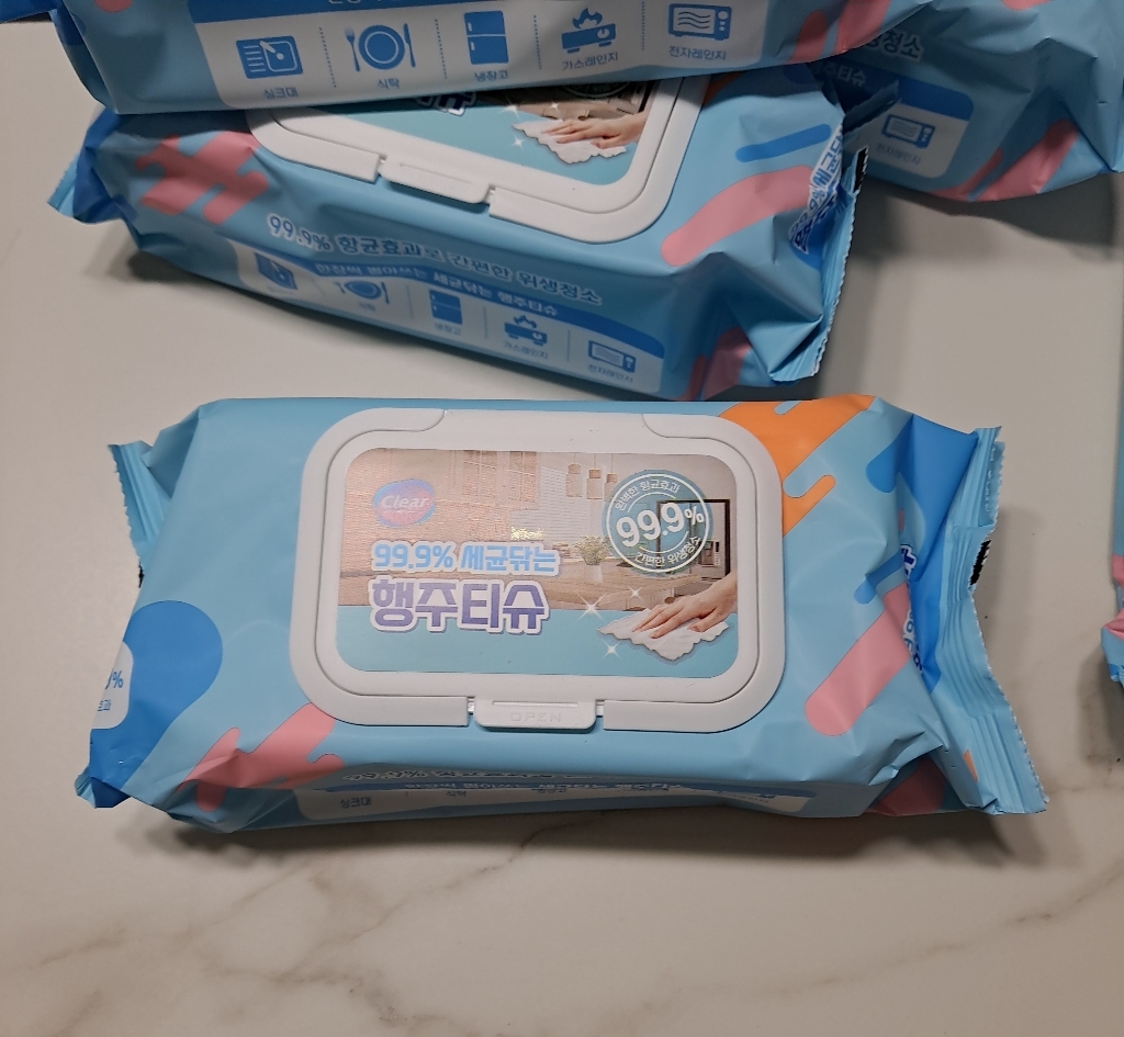 클리어 세균닦는 행주티슈 70매 x 10팩 70개입, 10개 솔직 후기 | 실사용자 리뷰 분석 - 상품 이미지 2