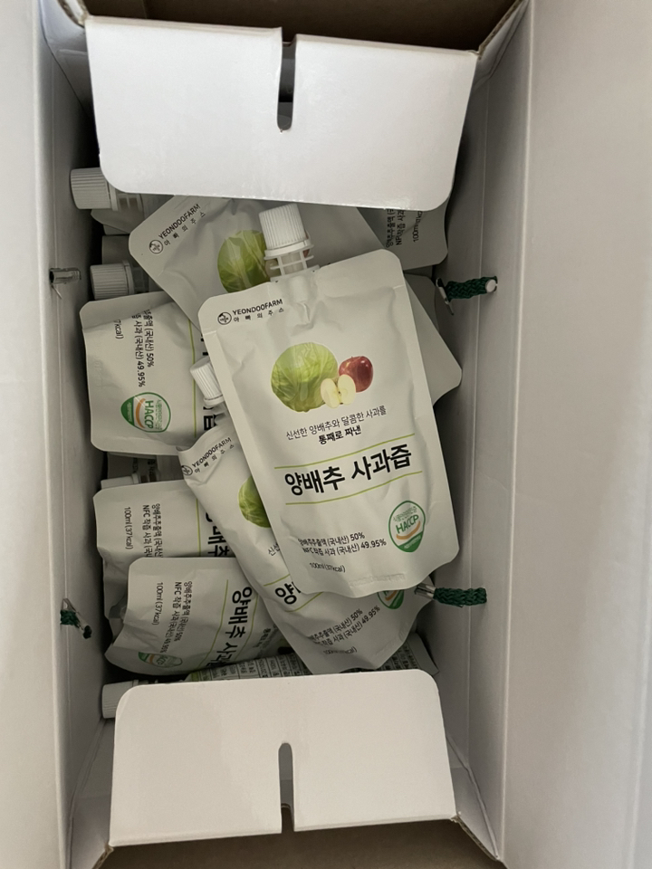 아빠의주스 대용량 양배추 사과즙 30p 5.4L, 1개 맛있게 먹은 솔직 후기 - 상품 이미지 3