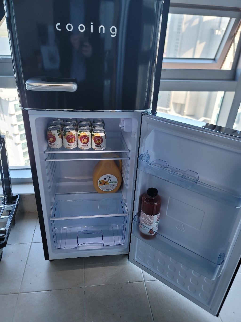 쿠잉전자 레트로 115L 2도어 냉장고 방문설치 개봉기 | 실사용 후기 - 상품 이미지 2