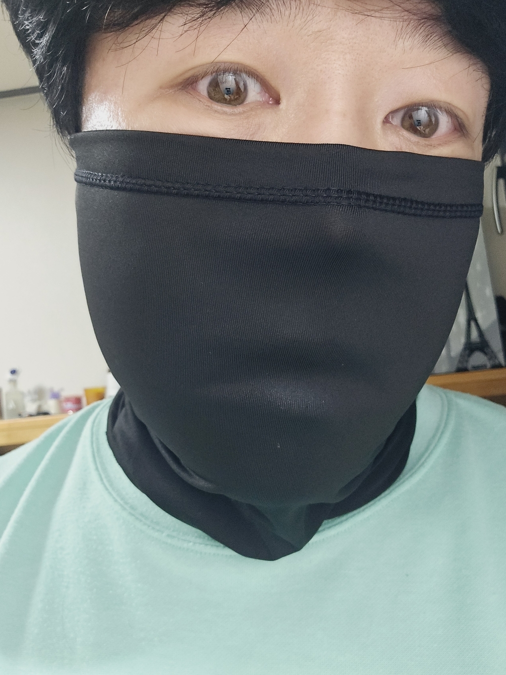 잭브라운 자외선 차단 쿨마스크 골프 라이딩 러닝 마스크, 옵션2. 블랙3장, 1세트 이미지 2