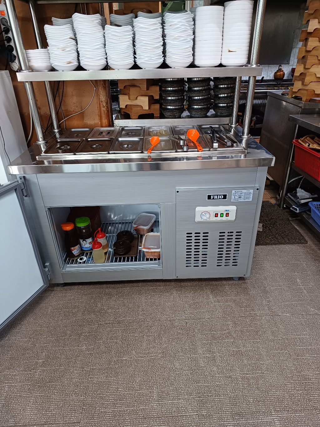 프리오 업소용 반찬냉장고 6구 1200x700x800 메탈 아날로그 이미지 3