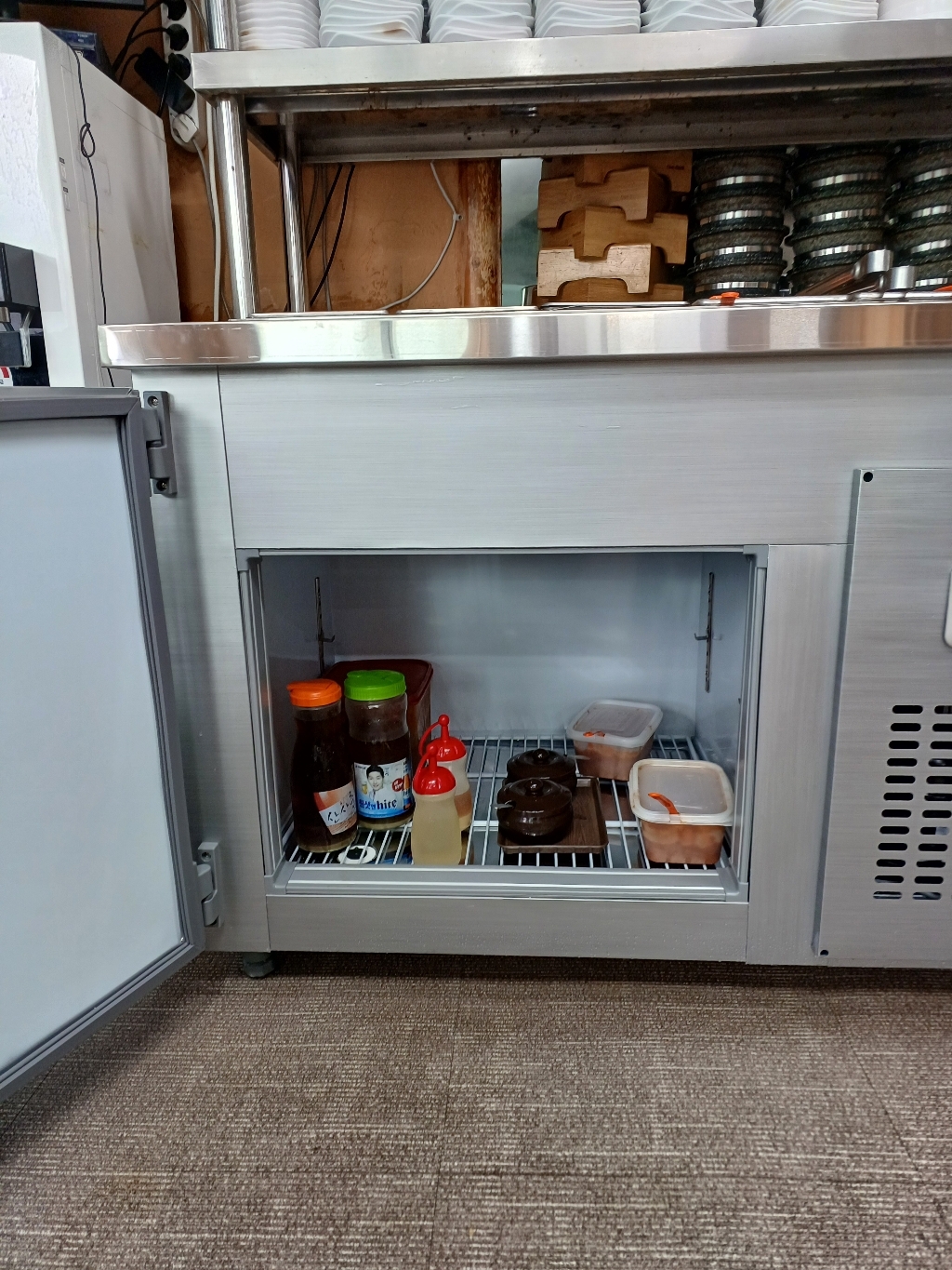 프리오 업소용 반찬냉장고 6구 1200x700x800 메탈 아날로그 이미지 2