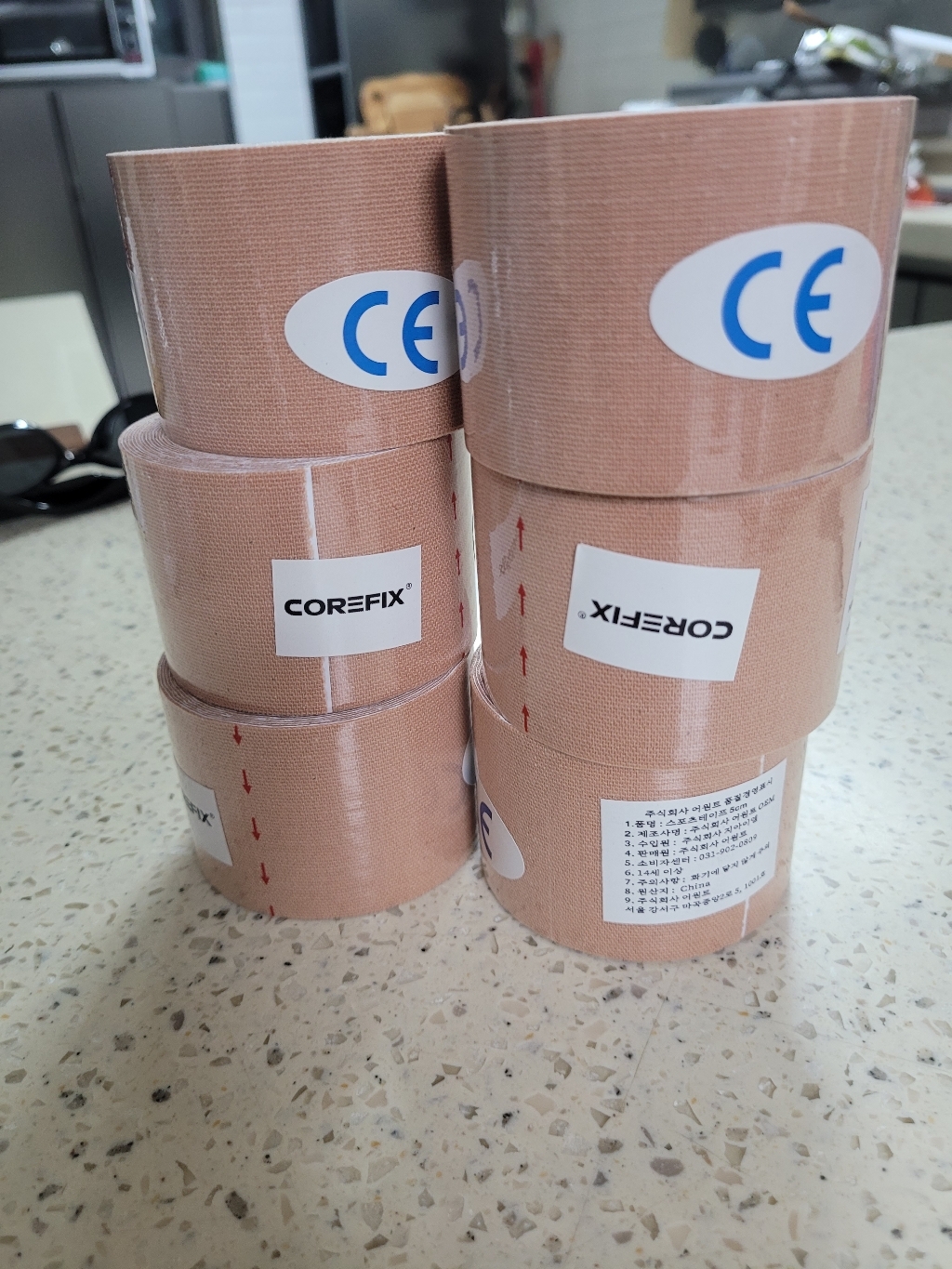 코어픽스 스포츠테이프 + 가위 1 근육 머슬 헬스 무릎 키네시올로지 스포츠테이프 테이프 테이핑 이미지 4