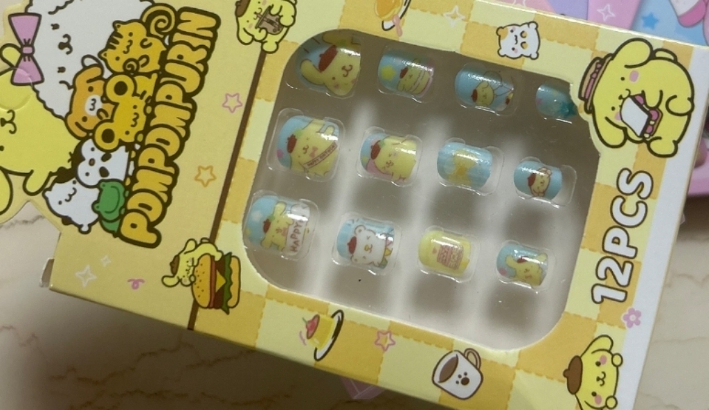 산리오 손톱 6종 네일 세트 시나모롤 마이멜로디 쿠로미 캐릭터 스티커 유아 아동 아기 이미지 2