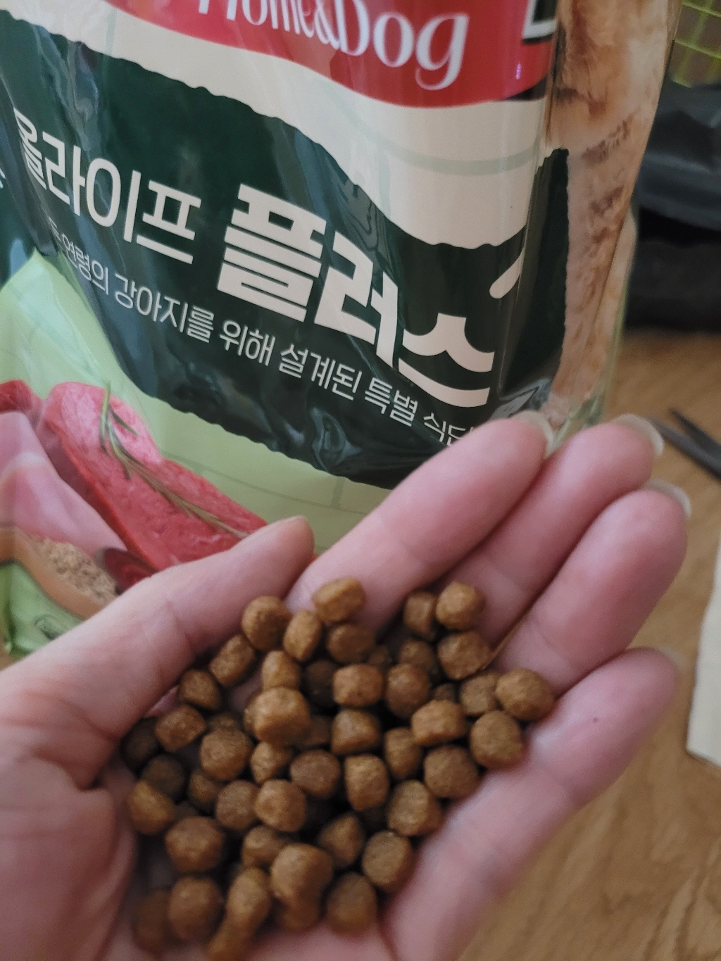 [굿누리] 대한사료 홈앤독 소고기와 채소 리뉴얼 홈앤독 올라이프 플러스 5kg 강아지사료 이미지 2