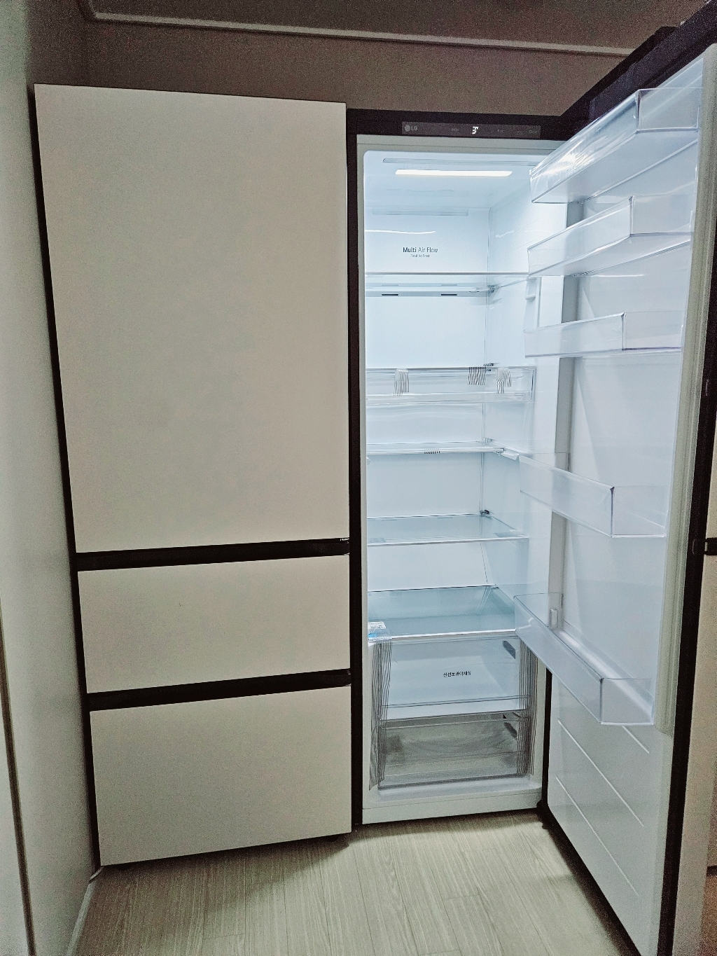 [10% 환급가전] [색상선택형] LG전자 오브제 384L 컨버터블 패키지 메탈 냉장고 방문설치 이미지 4