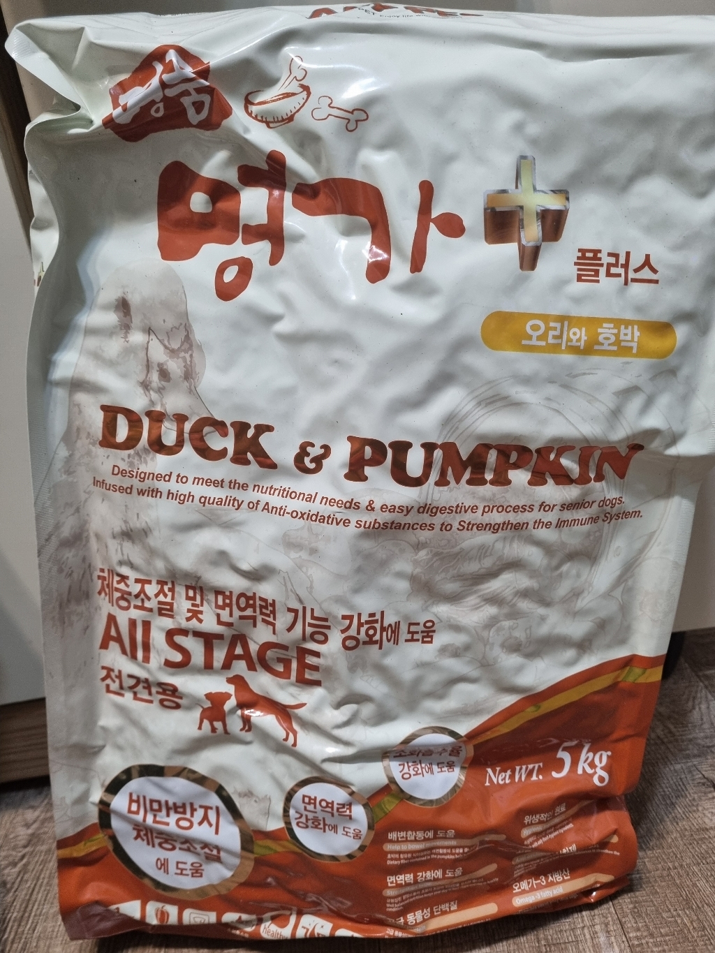 애니펫 명품명가 플러스 오리+호박 5kg 체중조절 다이어트 면역력 전연령 기호성 좋은 대용량 강아지사료 x 2개 이미지 2
