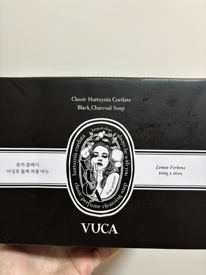 뷰카 클래식 어성초 블랙 차콜 클렌징 비누 레몬버베나 이미지 2