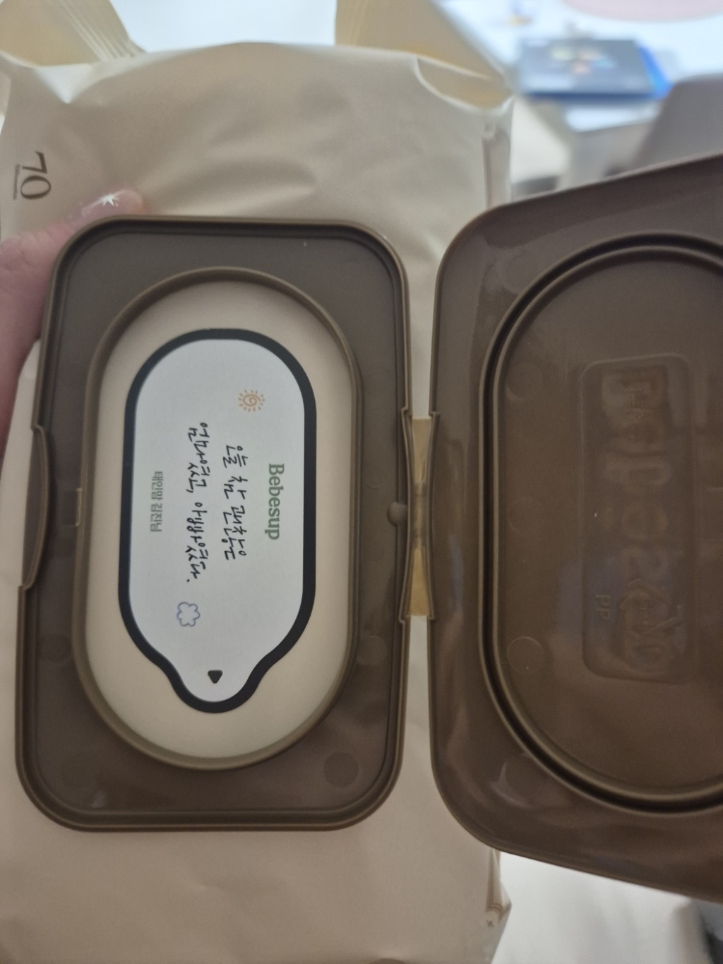 베베숲 시그니처 위드 브라운 아기물티슈 캡형 이미지 4