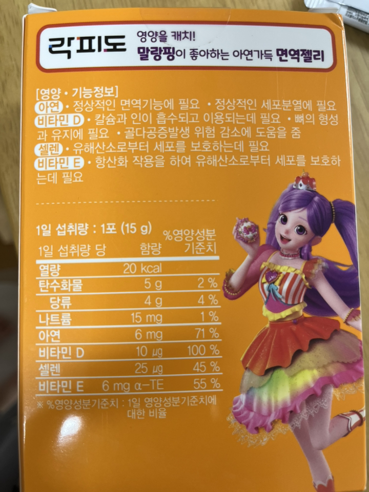 락피도 아연가득 면역젤리 18p 270g, 2개 솔직 후기 | 실사용자 리뷰 분석 - 상품 이미지 4
