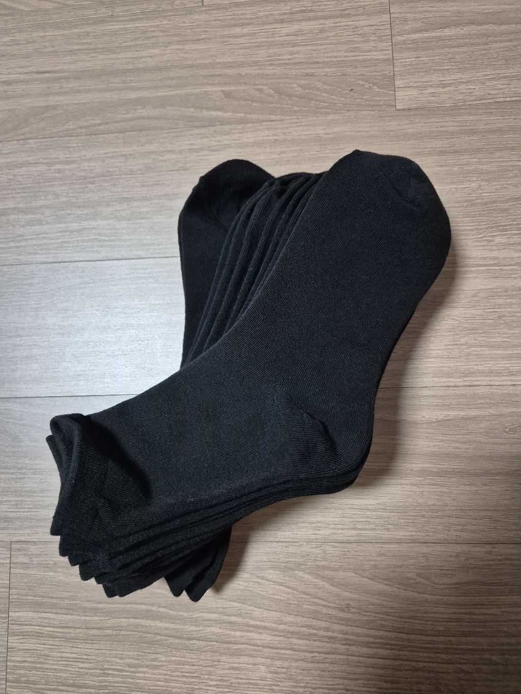 두발로 여성용 국산 에센셜 프리미엄 무지 중목 양말 10켤레 이미지