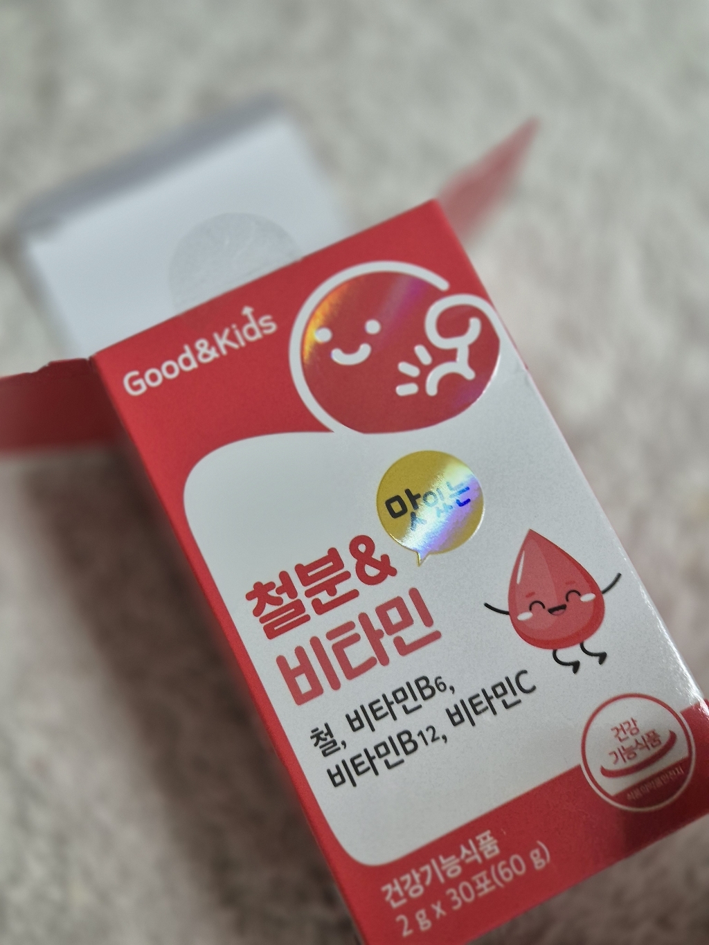 굿앤키즈 유아용 맛있는 철분비타민 딸기맛 30p 60g, 1개 이미지 4