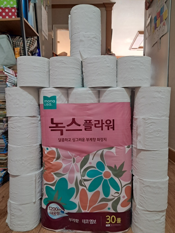 모나리자 녹스플라워 화장지 2겹 40m 실사용 후기 | 효과 있을까? - 상품 이미지 4